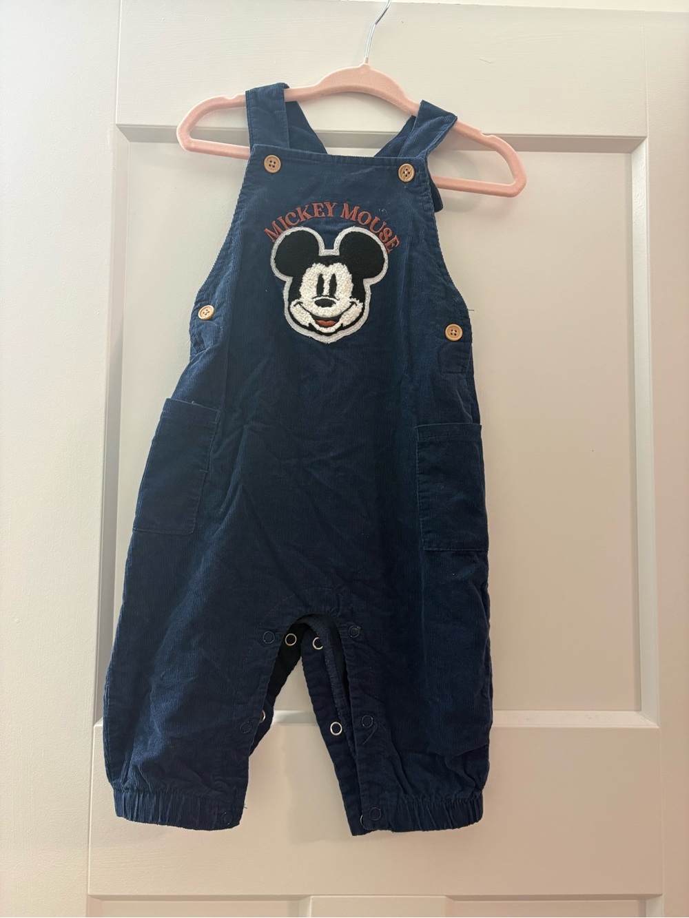 Disney Navy Corduroy Mickey Mouse Overalls